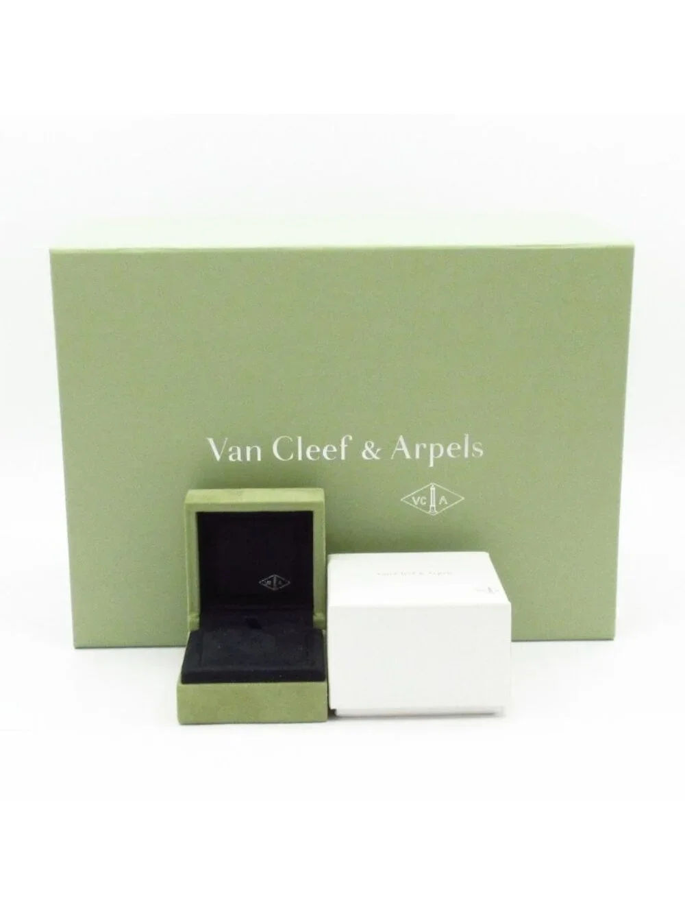 Van Cleef & Arpels Earrings Vintage Alhambra 18k White Gold Mother of Pearl